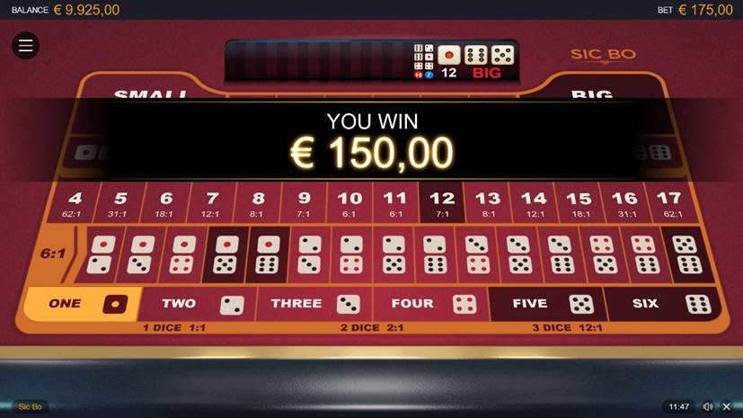 Microgaming Sic Bo Big Win