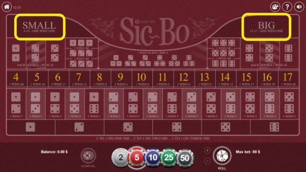 Sic Bo Macau Small and Big